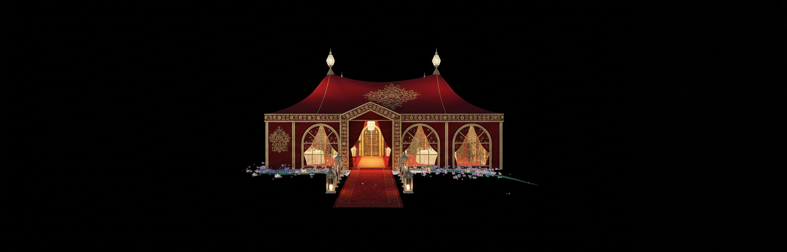 خيام ملكية فاخرة بتصميم راقٍ مخصصة للمناسبات والاحتفالات الكبرى